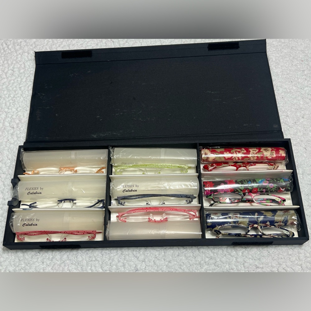 Calabria Flexies Oval Bendable Rimless Reading Glasses Various Styles (9pack)